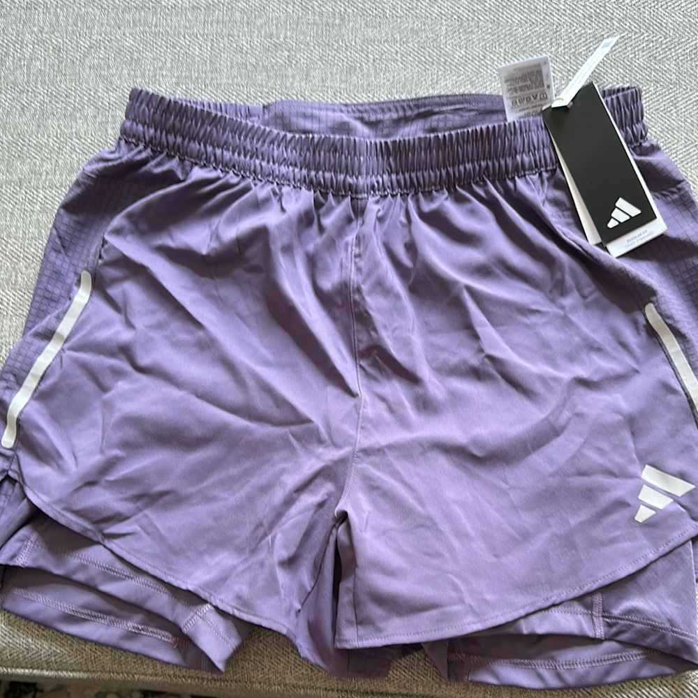Adidas Purple Athletic Shorts Lightweight Performance